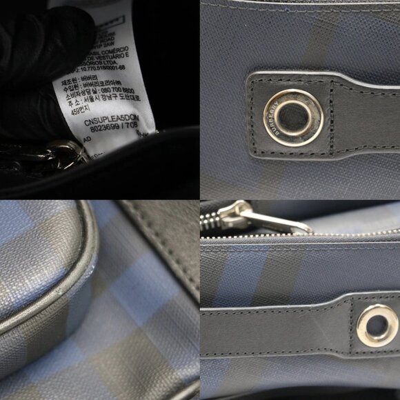 Burberry London Check Logo Rocco Backpack - Navy - Picture 13 of 14